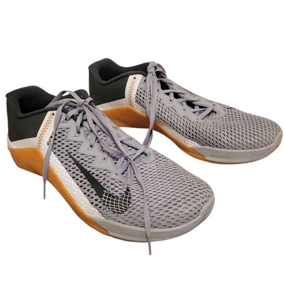 Nike Metcon 6 Men's 15 Athletic Running Shoes Smoke Grey White Lace Up 15 CK9388 - Picture 1 of 8